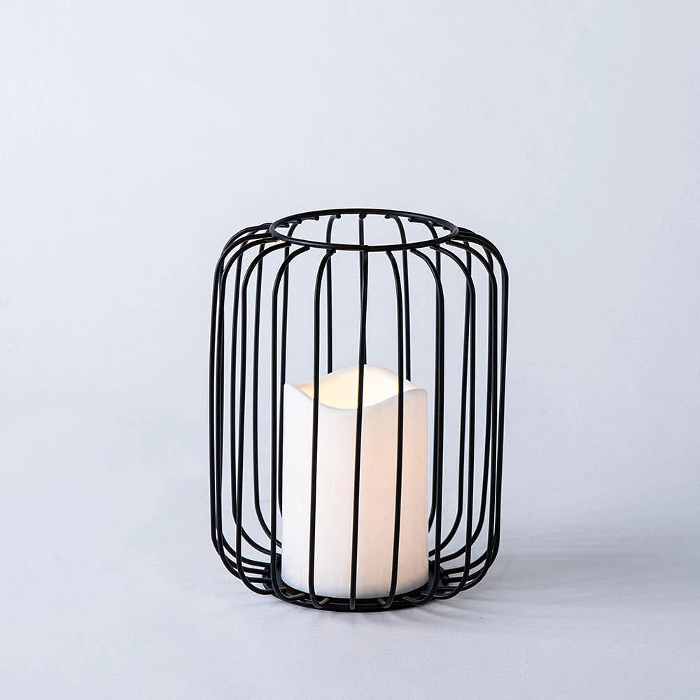 KSP Layne LED Metal Lantern 15x15x18cm (Black)
