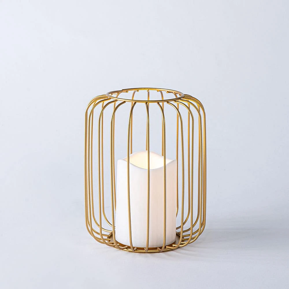 KSP Layne LED Metal Lantern 15x15x18cm (Gold)