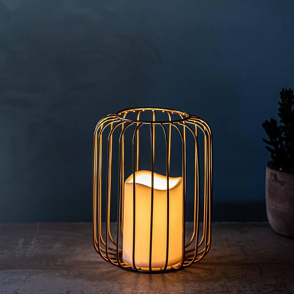 KSP Layne LED Metal Lantern 15x15x18cm (Gold)