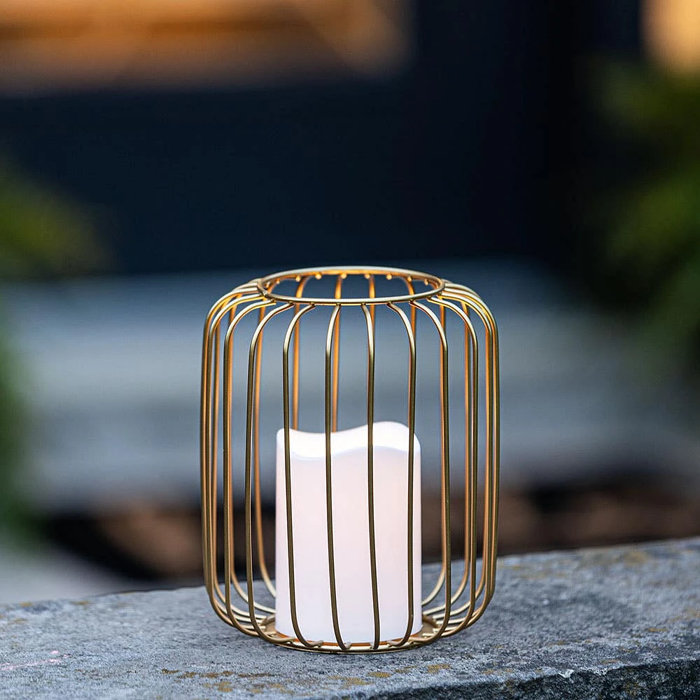 KSP Layne LED Metal Lantern 15x15x18cm (Gold)