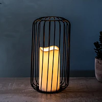 KSP Layne LED Metal Lantern 14x14x23cm (Black)