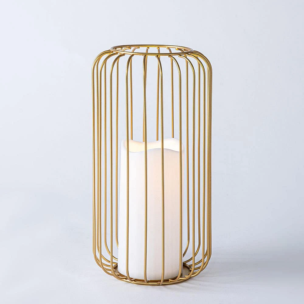 KSP Layne LED Metal Lantern 14x14x26cm (Gold)