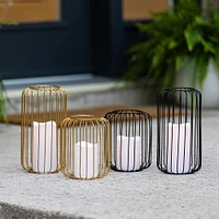 KSP Layne LED Metal Lantern 14x14x26cm (Gold)