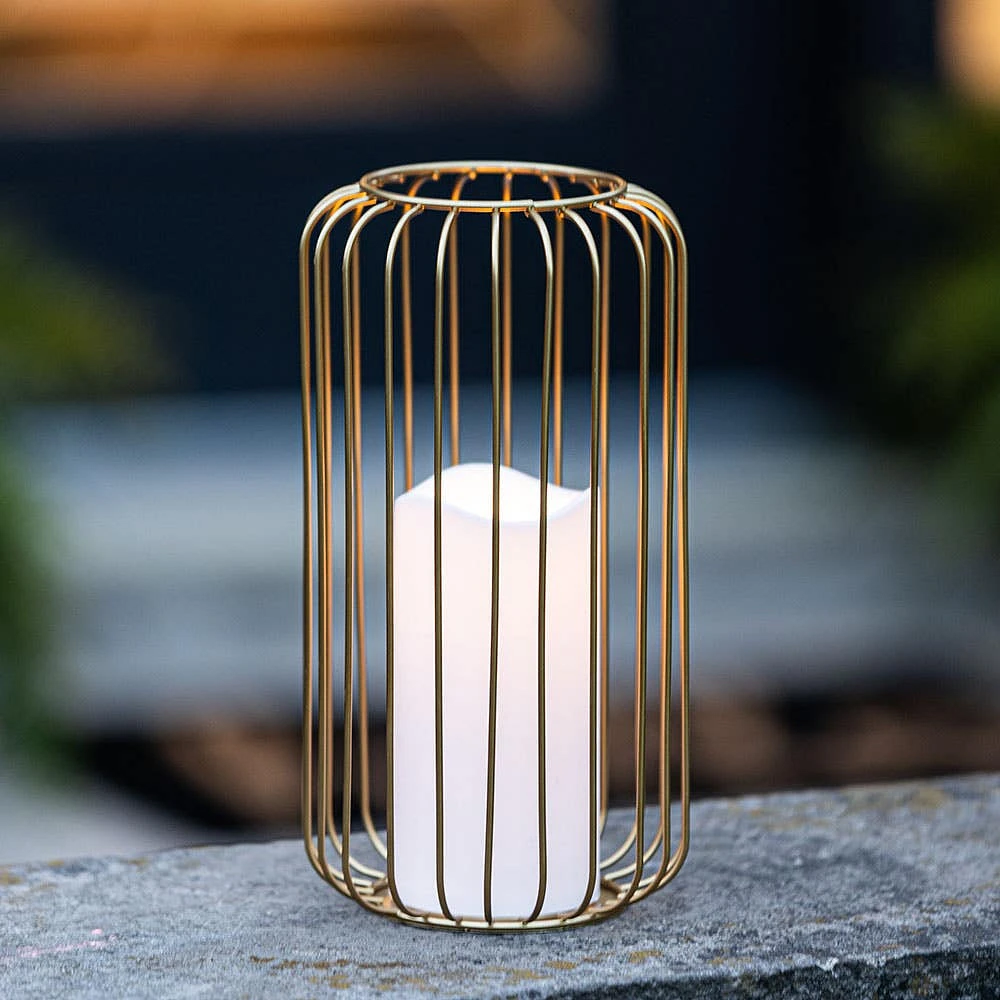 KSP Layne LED Metal Lantern 14x14x26cm (Gold)