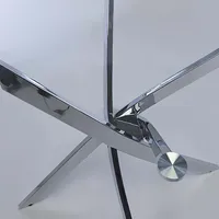 Bradford Carol Glass Dining Table (Clear/Silver)