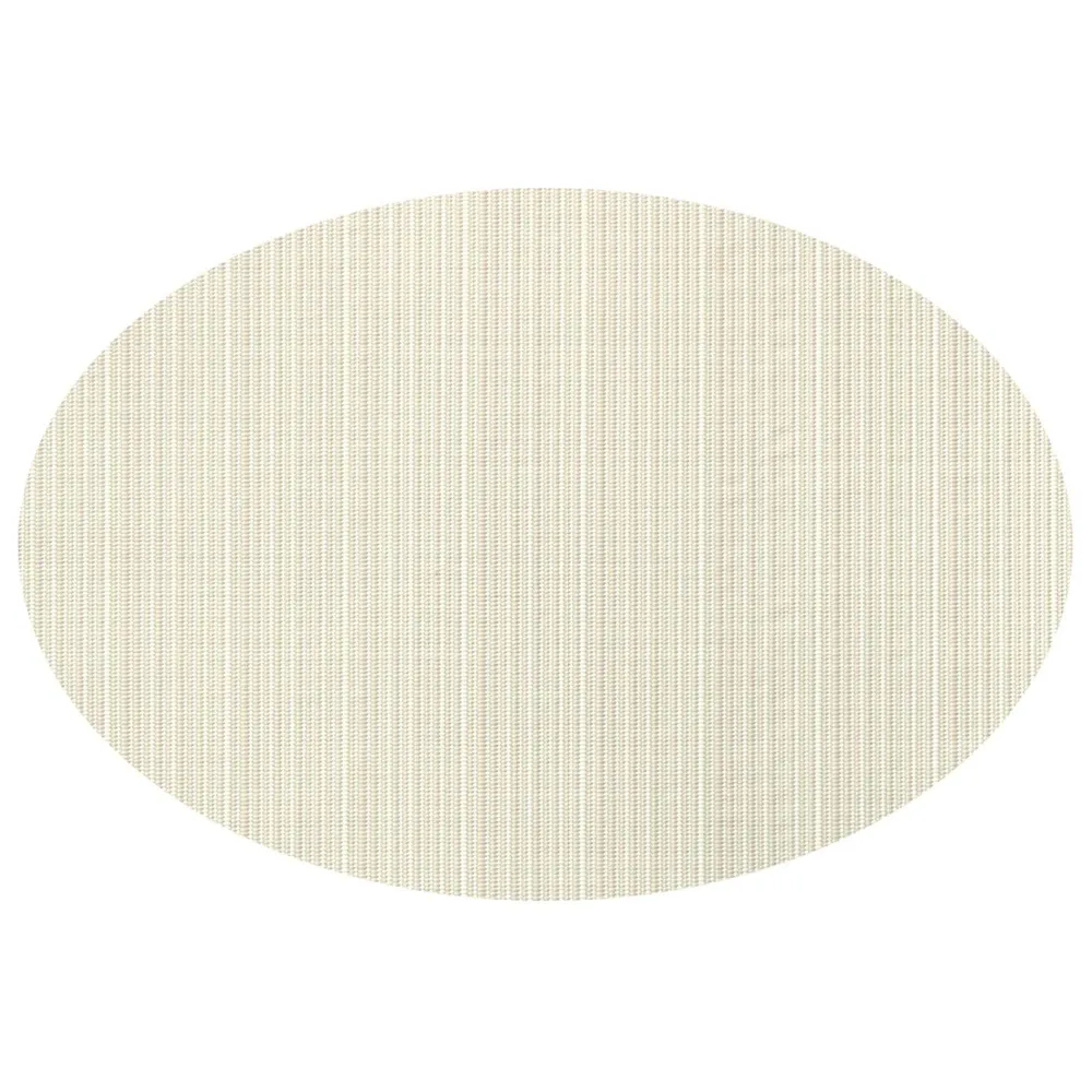 Harman Textaline 'Linnea Rib' Oval Vinyl Placemat (Tan)