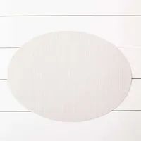 Harman Textaline 'Linnea Rib' Oval Vinyl Placemat (Tan)