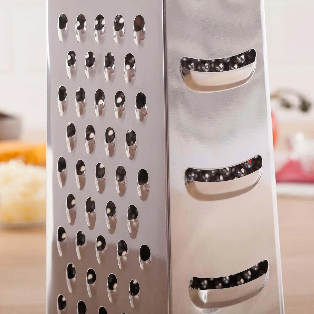 KSP Cuisine Tower Grater 4-Sided Box (Black/Stainless Steel)