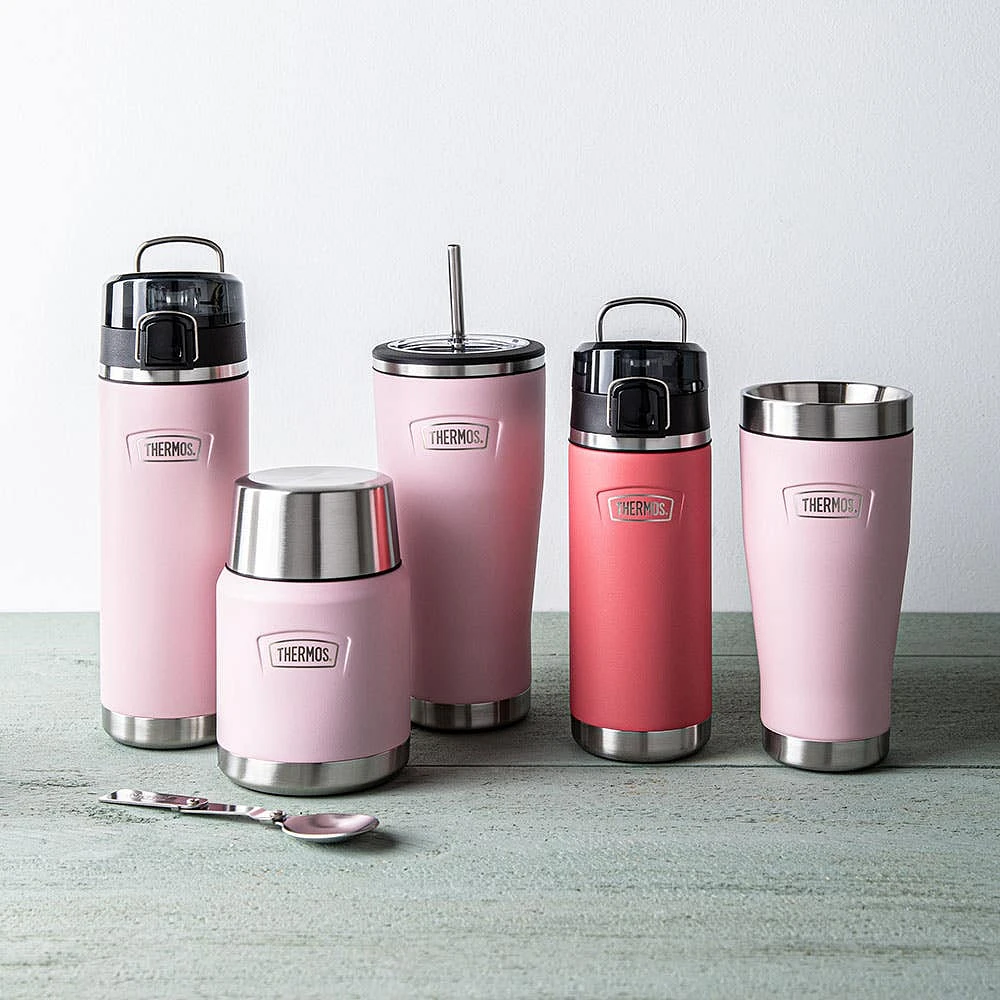 Thermos Icon Series Thermal Food Jar with Spoon (Sunset Pink)