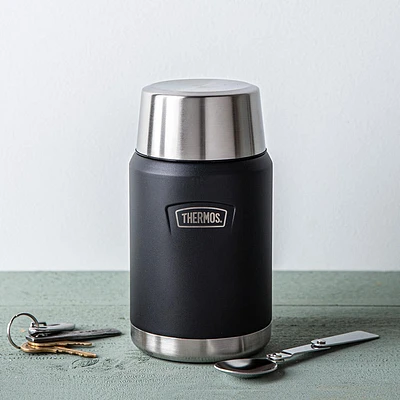 Thermos Icon Series 710 ml Thermal Food Jar with Spoon (Granite)