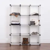 KSP Closet Cube Plastic Storage Cabinet (White/Black)