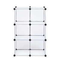 KSP Closet Cube Plastic Storage Cabinet (White/Black)