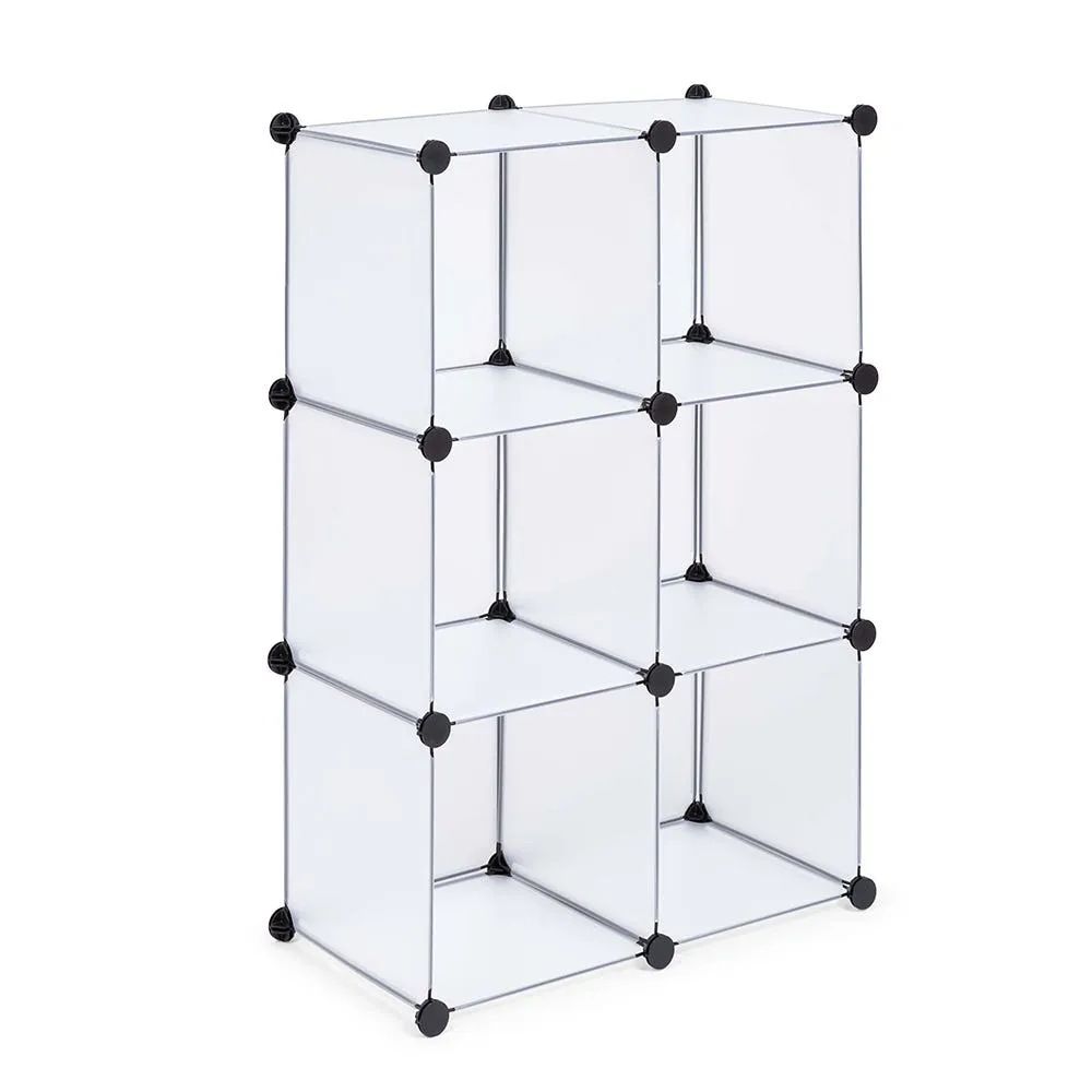 KSP Closet Cube Plastic Storage Cabinet (White/Black)