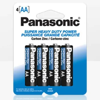 Panasonic Super Heavy Duty 'AA' Batteries - Set of 4