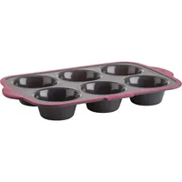 Trudeau Structure Silicone Muffin Pan (Fuchsia/Grey