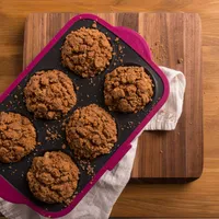 Trudeau Structure Silicone Muffin Pan (Fuchsia/Grey