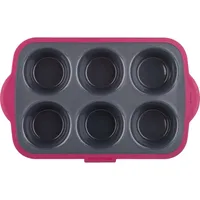 Trudeau Structure Silicone Muffin Pan (Fuchsia/Grey