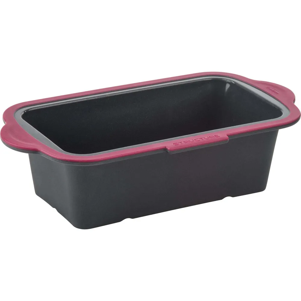 Trudeau Structure Silicone Loaf Pan (Fuchsia/Grey)