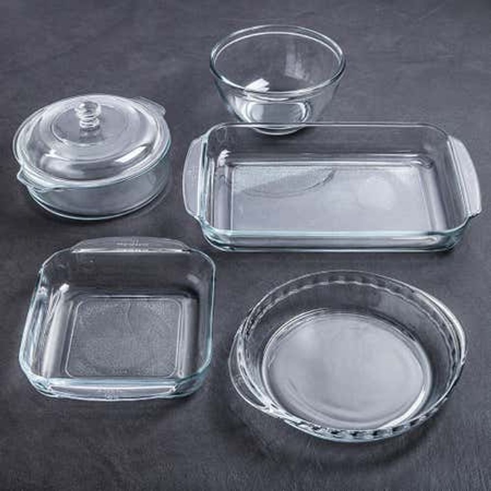 Libbey Baker's Basics Glass Casserole Combo - Set of 6 (Clear)
