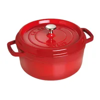 Staub en France 3.8L Cast Iron Round Cocotte (Cherry)