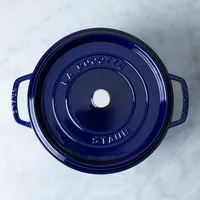 Staub en France 6.7L Cast Iron Round Cocotte (Dark Blue)