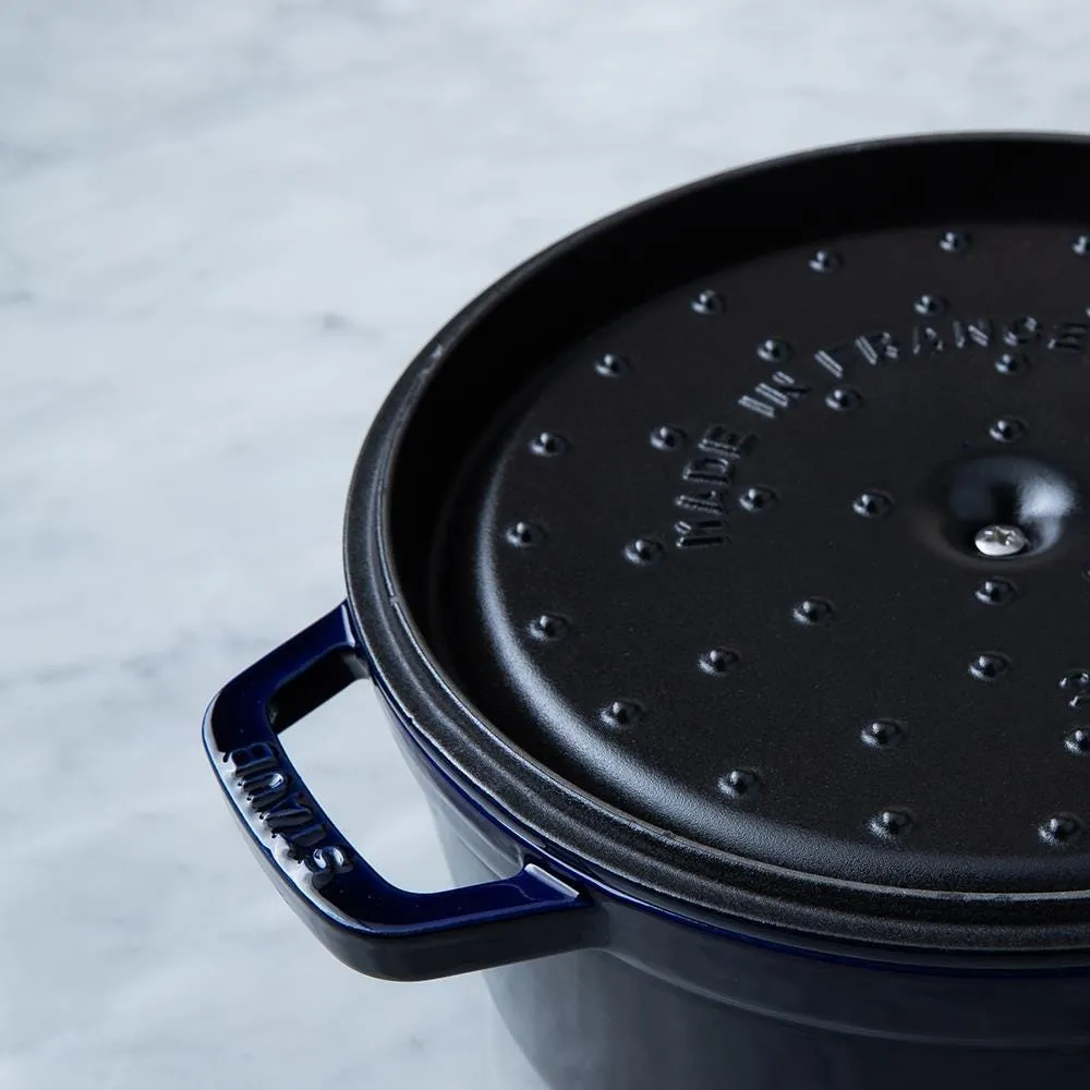 Staub en France 6.7L Cast Iron Round Cocotte (Dark Blue)