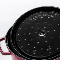 Staub en France 6.7L Cast Iron Round Cocotte (Cherry)