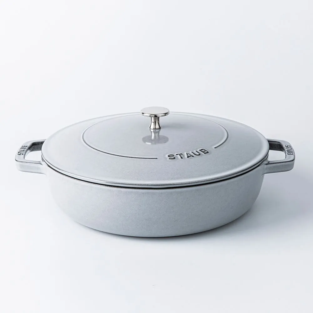 Staub en France 3.8L Cast Iron Braiser Pan (Grey)