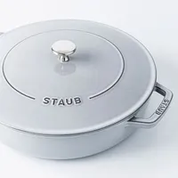 Staub en France 3.8L Cast Iron Braiser Pan (Grey)