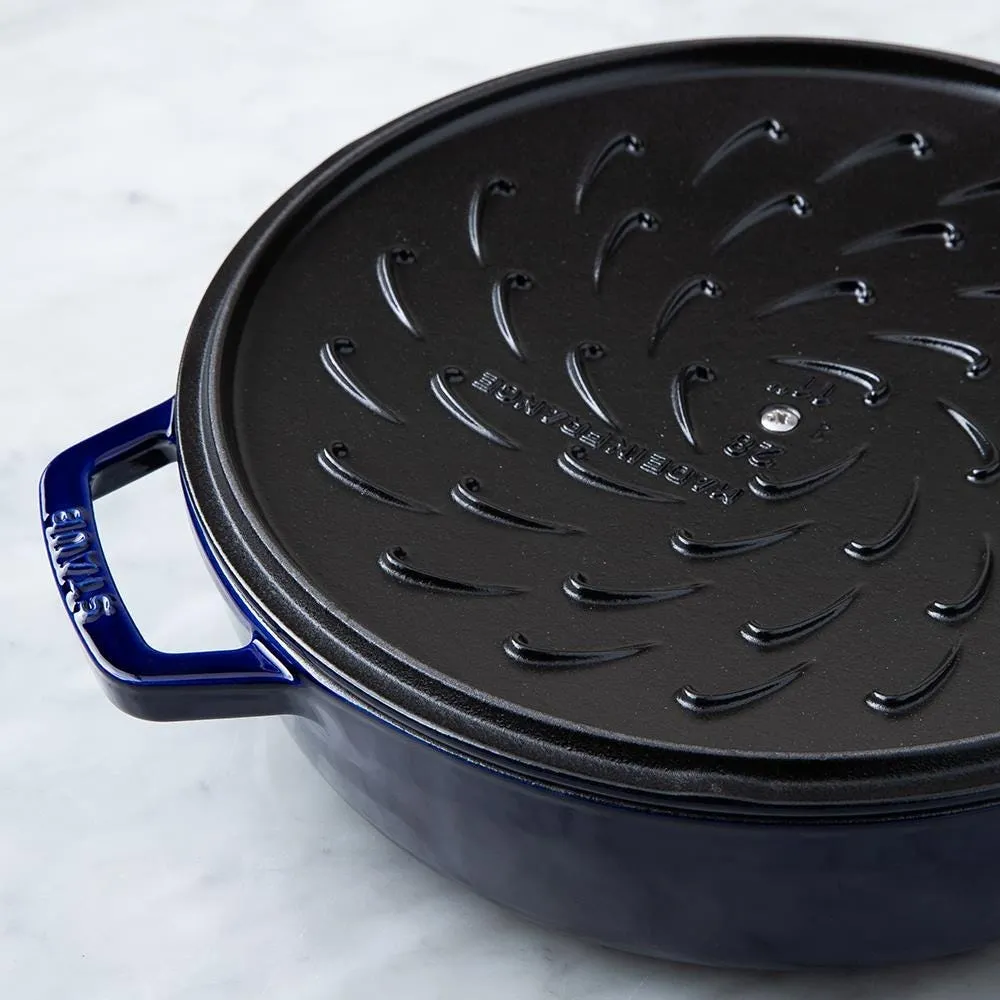 Staub en France 3.8L Cast Iron Braiser Pan (Dark Blue)