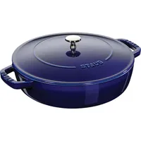 Staub en France 3.8L Cast Iron Braiser Pan (Dark Blue)