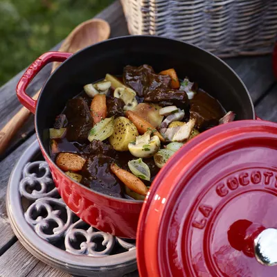 Staub French 5.2L Cast Iron Round Cocotte (Cherry)