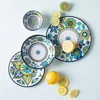 KSP Madrid Patioware Dinner Plate 10.5" Dia. (Blue/Green)