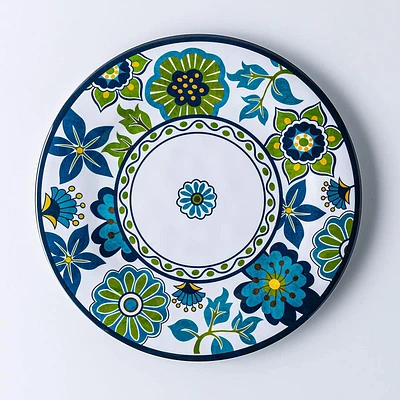 KSP Madrid Patioware Dinner Plate 10.5" Dia. (Blue/Green)