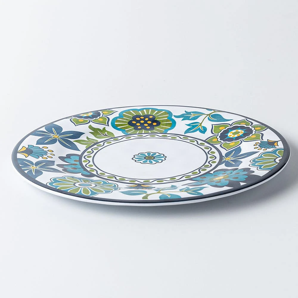 KSP Madrid Patioware Dinner Plate 10.5" Dia. (Blue/Green)
