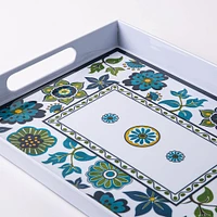 KSP Madrid Patioware Serve Tray Rectangle (Blue/Green)