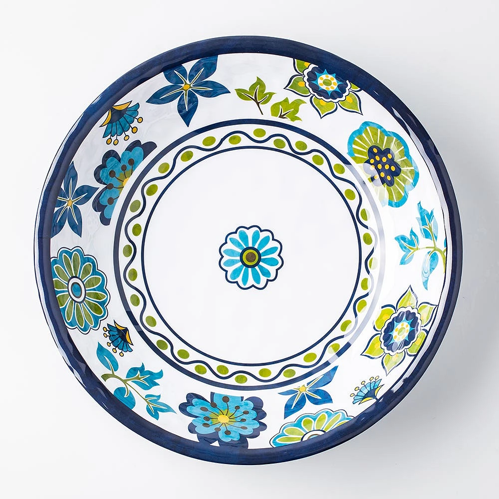 KSP Madrid Patioware Salad Bowl (Blue/Green)