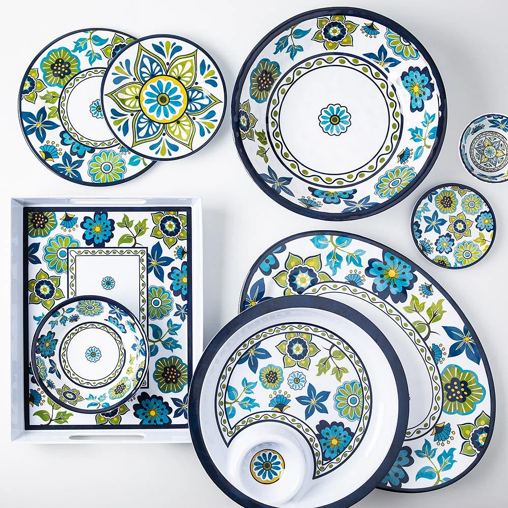 KSP Madrid Patioware Oval Platter (Blue/Green)