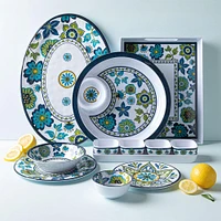 KSP Madrid Patioware Oval Platter (Blue/Green)
