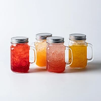 KSP Ice Cold Glass Mason Drinking Jar - Set of 4 (Clear)