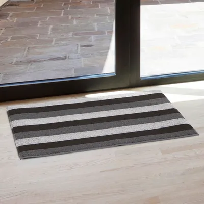 KSP Loop 'Wide Stripe' PVC Floor Mat (/Grey/Black
