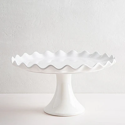 KSP Heritage Porcelain Footed Cake Plate (White)