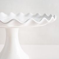 KSP Heritage Porcelain Footed Cake Plate (White)