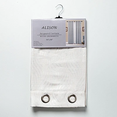 Home Aesthetics Fabric 'Alison' Window Curtain 54x84" (White)