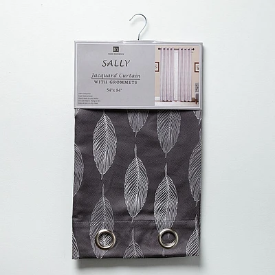 Home Aesthetics Fabric 'Sally' Window Curtain 54x84" (Dark Grey)