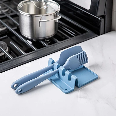 KSP Countersmart Silicone Utensil/Spoon Rest (Slate Blue)