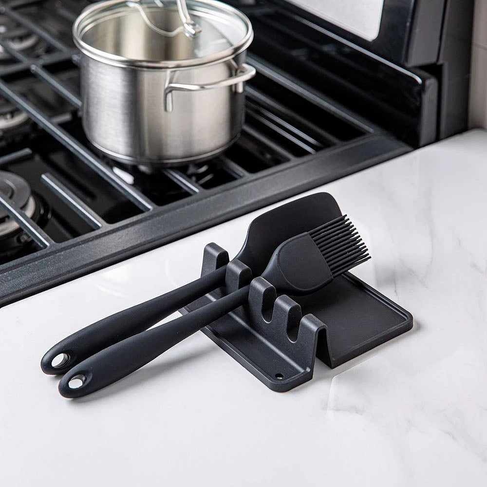 KSP Countersmart Silicone Utensil/Spoon Rest (Black)