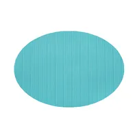 Harman Textaline 'Linnea Rib' Oval Vinyl Placemat (Aqua)