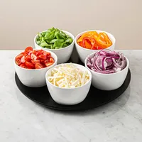 KSP Taco Porcelain Condiment Bowl - Set of 6 (White)