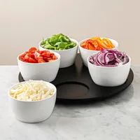 KSP Taco Porcelain Condiment Bowl - Set of 6 (White)